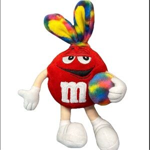 M&M's Chocolate Candy Red Easter Bunny Plush